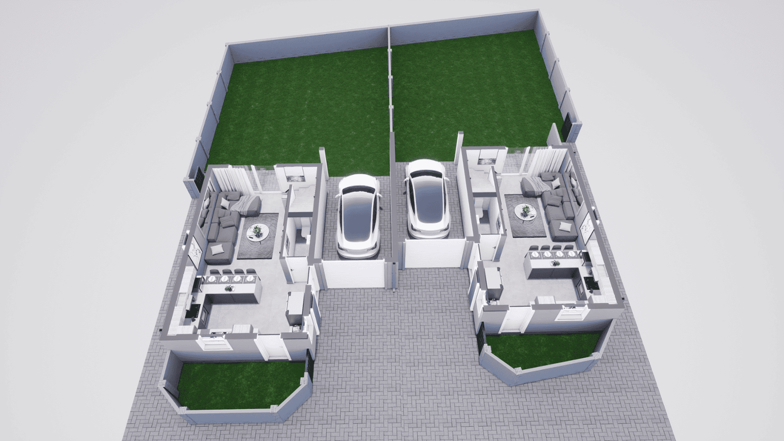 Type A 3D Floor Plan Downstairs