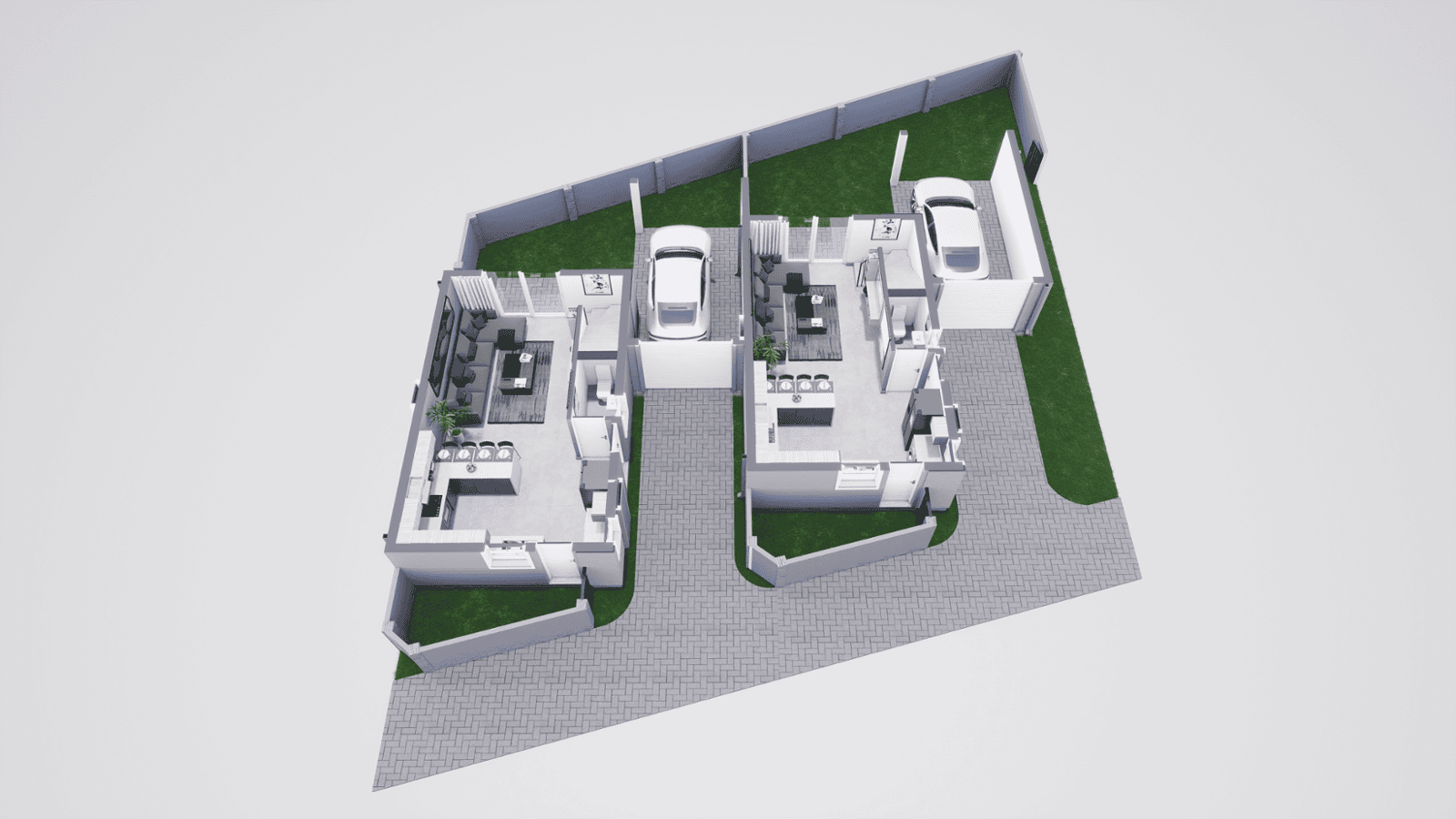 Type C 3D Floor Plan Downstairs